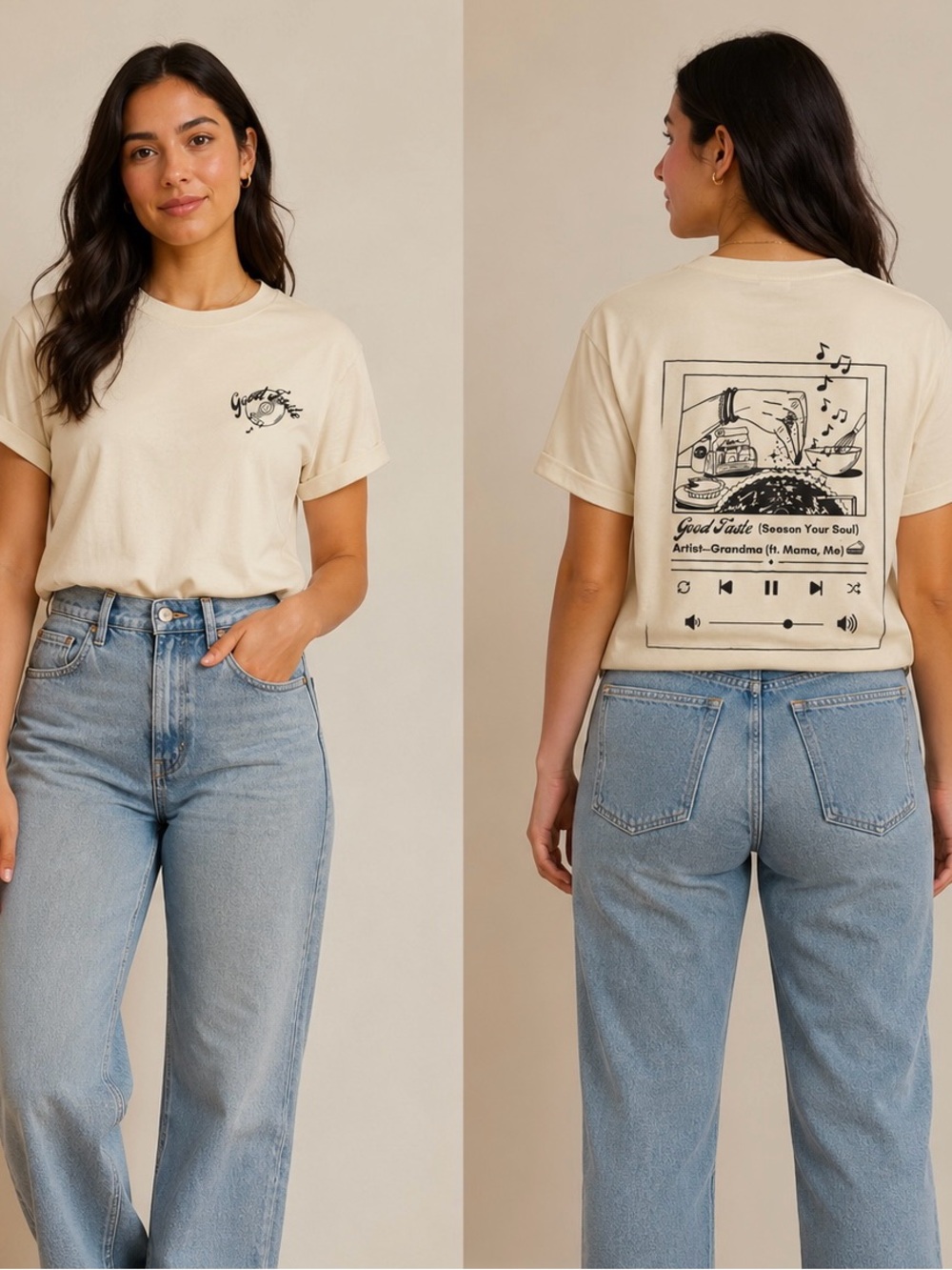 NWT HBCU Design Challenge "Good Taste" Graphic Tee Cream | S M XL XXL
